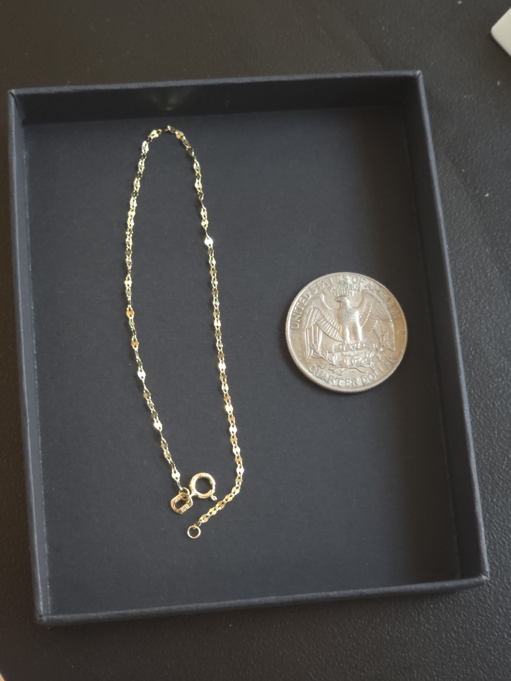 10k Solid Gold Mirror Chain Bracelet